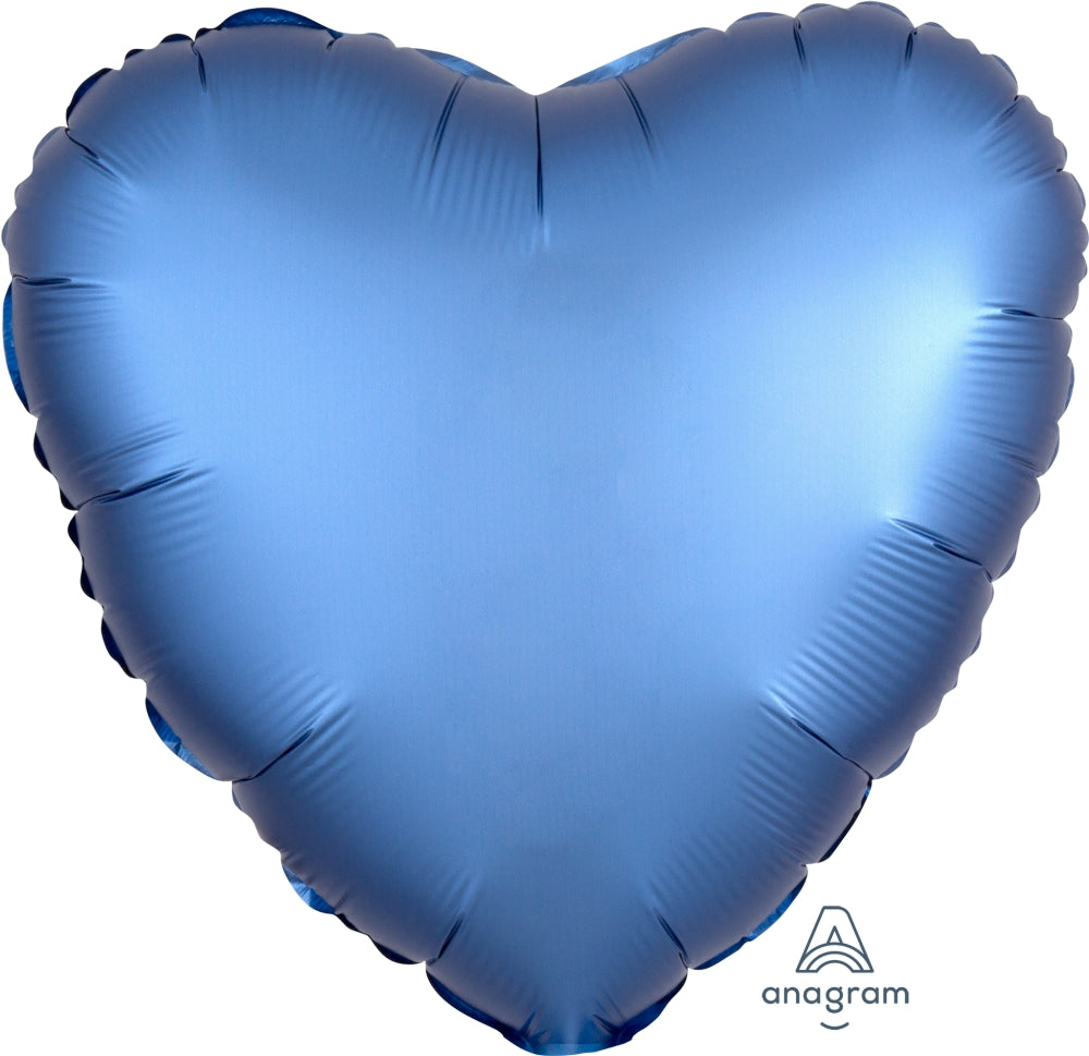Heart 18" Satin Luxe Azure Foil Balloon