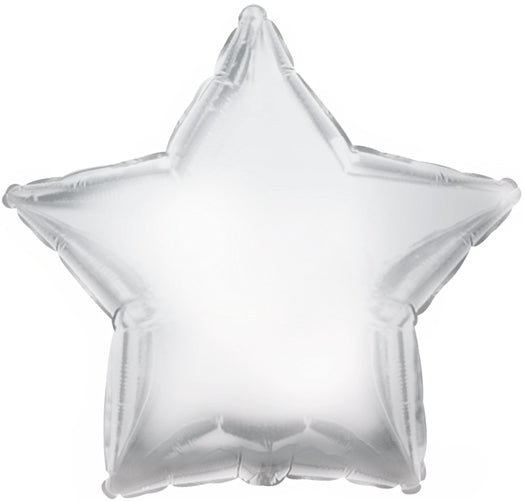 Star 18" CTI Brand Platinum Silver Foil Balloon