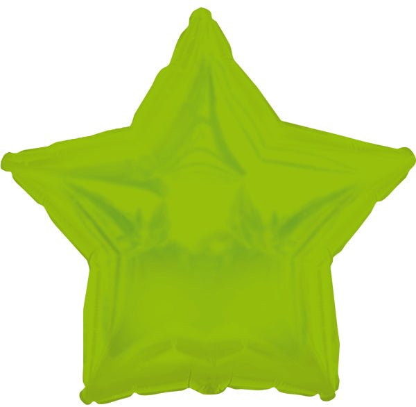 18" CTI Brand Lime Green Star Balloon
