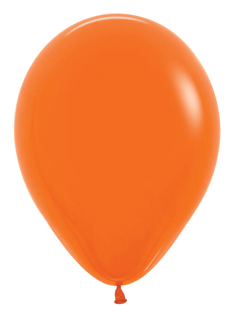 Globo anaranjado latex 11" con helio