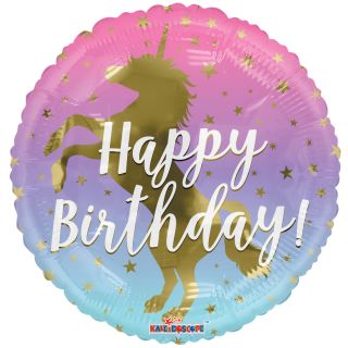 18" Golden Unicorn Birthday