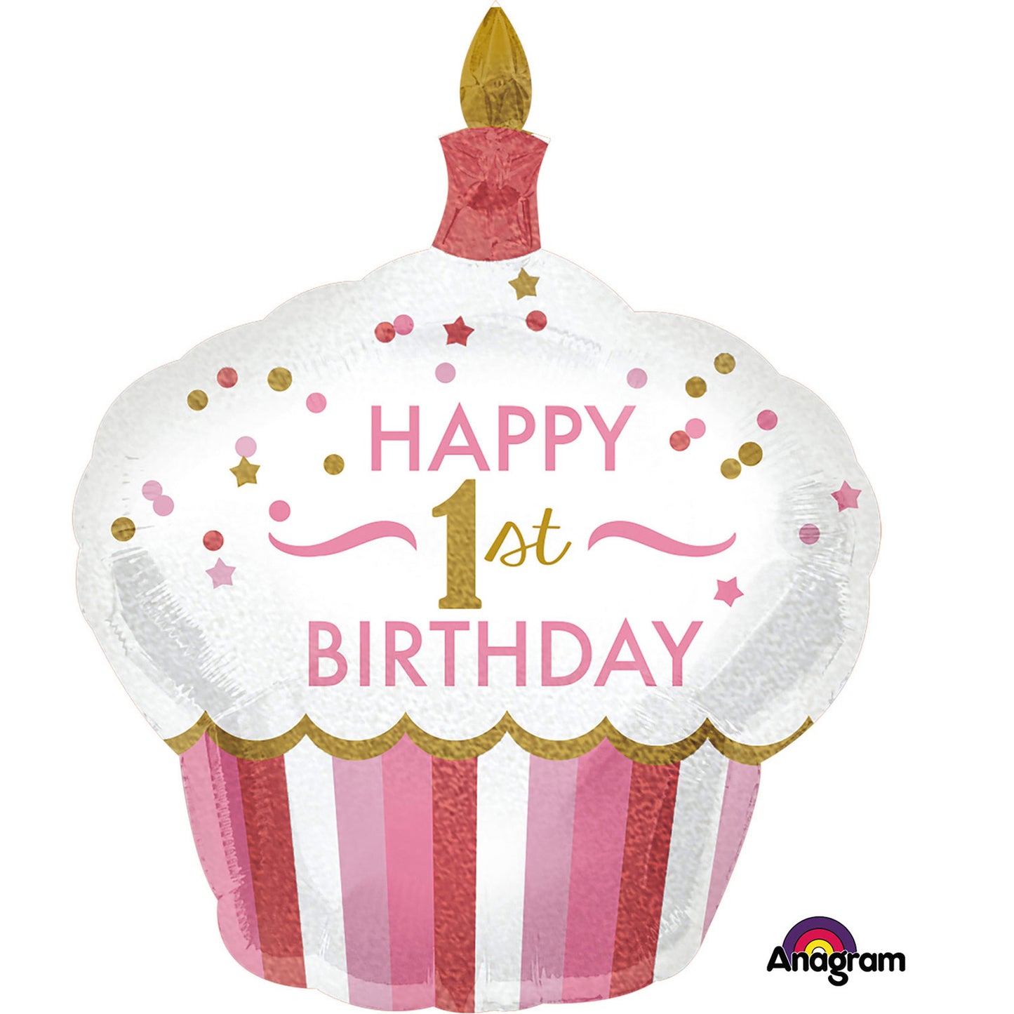 1ST BIRTHDAY CUPCAKE GIRL | ANAGRAM 36" SHAPE FOIL