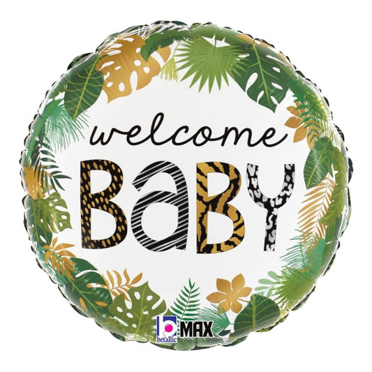 18" MAX Float Jungle Welcome Baby Foil Balloon