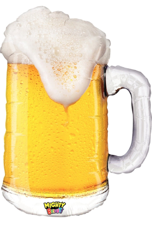 34" Mighty Bright Shape Mighty Beer Foil Balloon