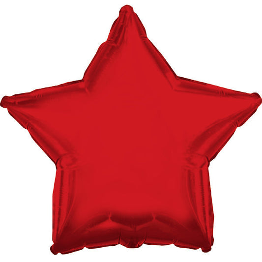 18" CTI Brand Red Star Foil Balloon