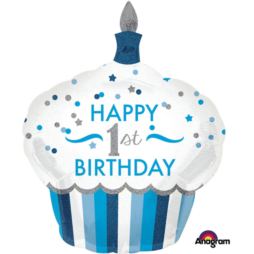 1ST BIRTHDAY CUPCAKE BOY | ANAGRAM 36" SHAPE FOIL