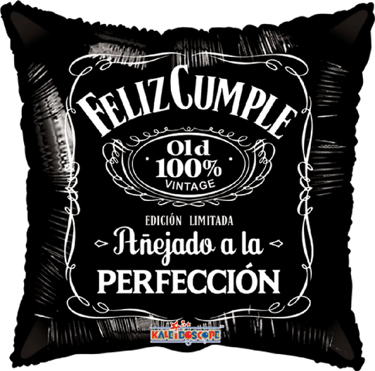 18" Feliz Cumple Añejado a la perfección  Foil Balloon