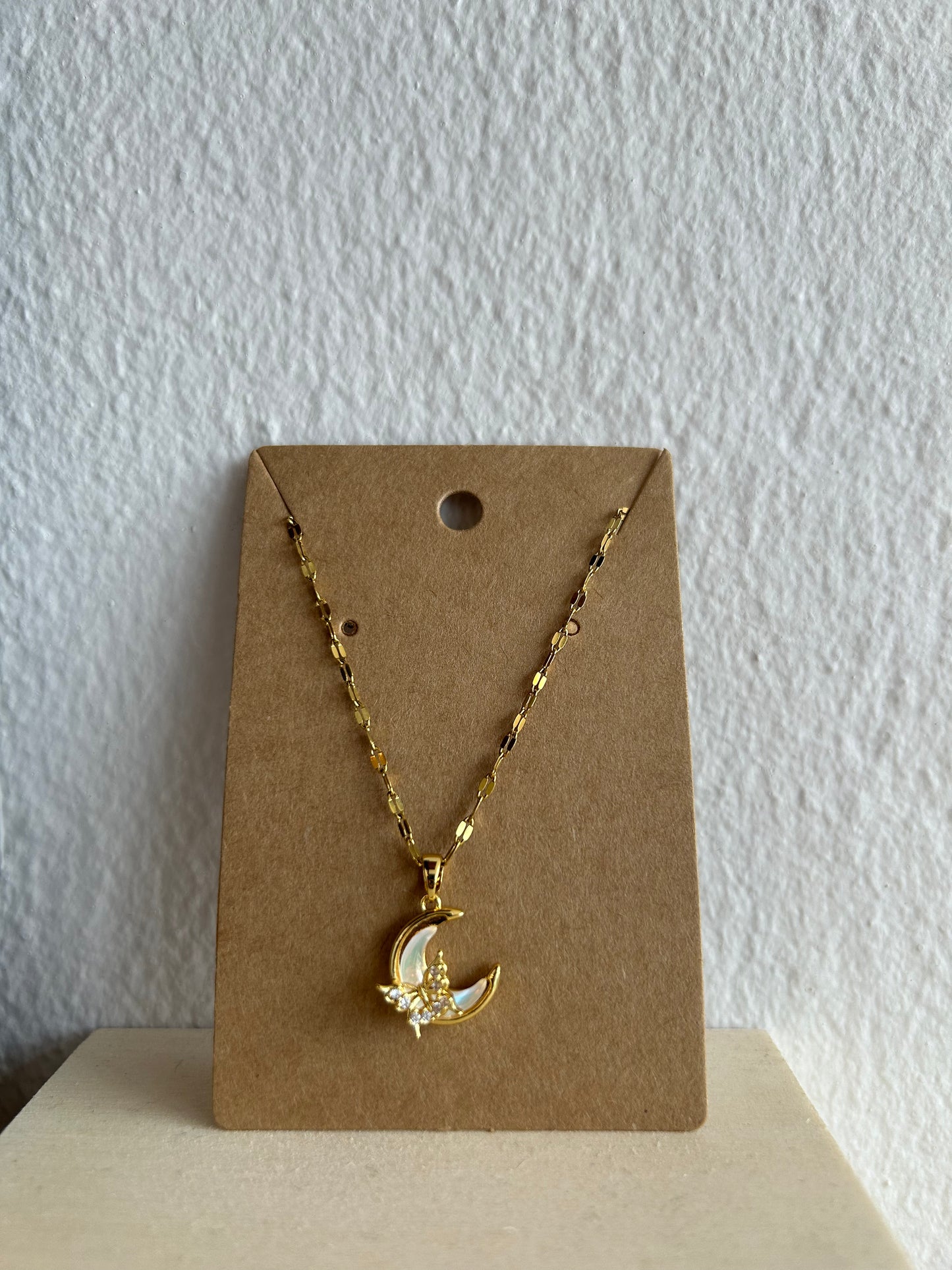 Butterfly in the Moon Necklace