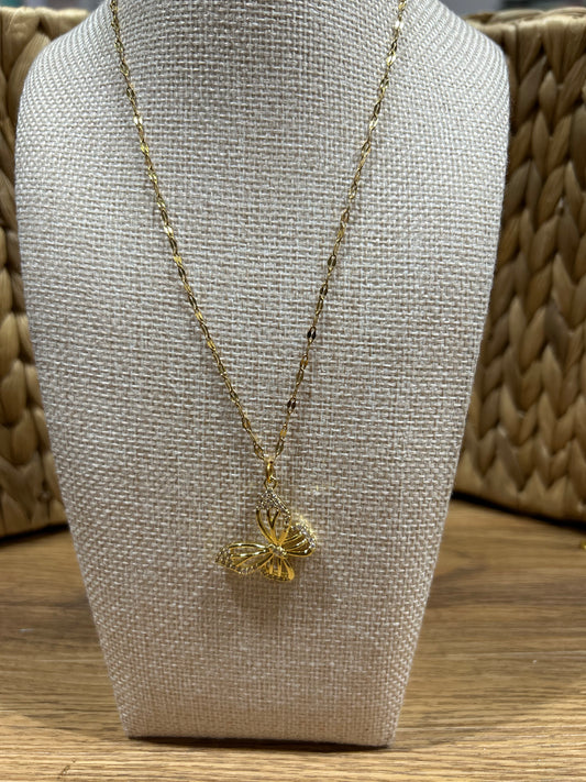 Collar Stainless Steel - mariposa