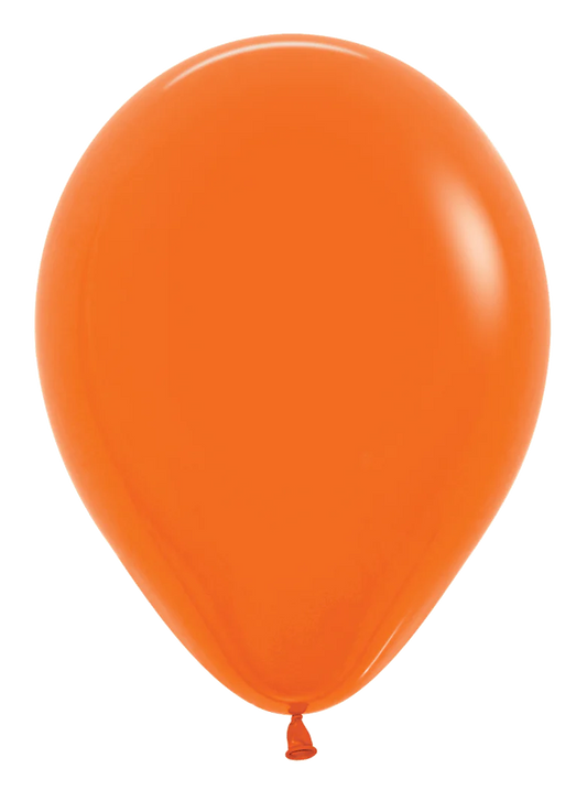 Globo anaranjado latex 11" con helio