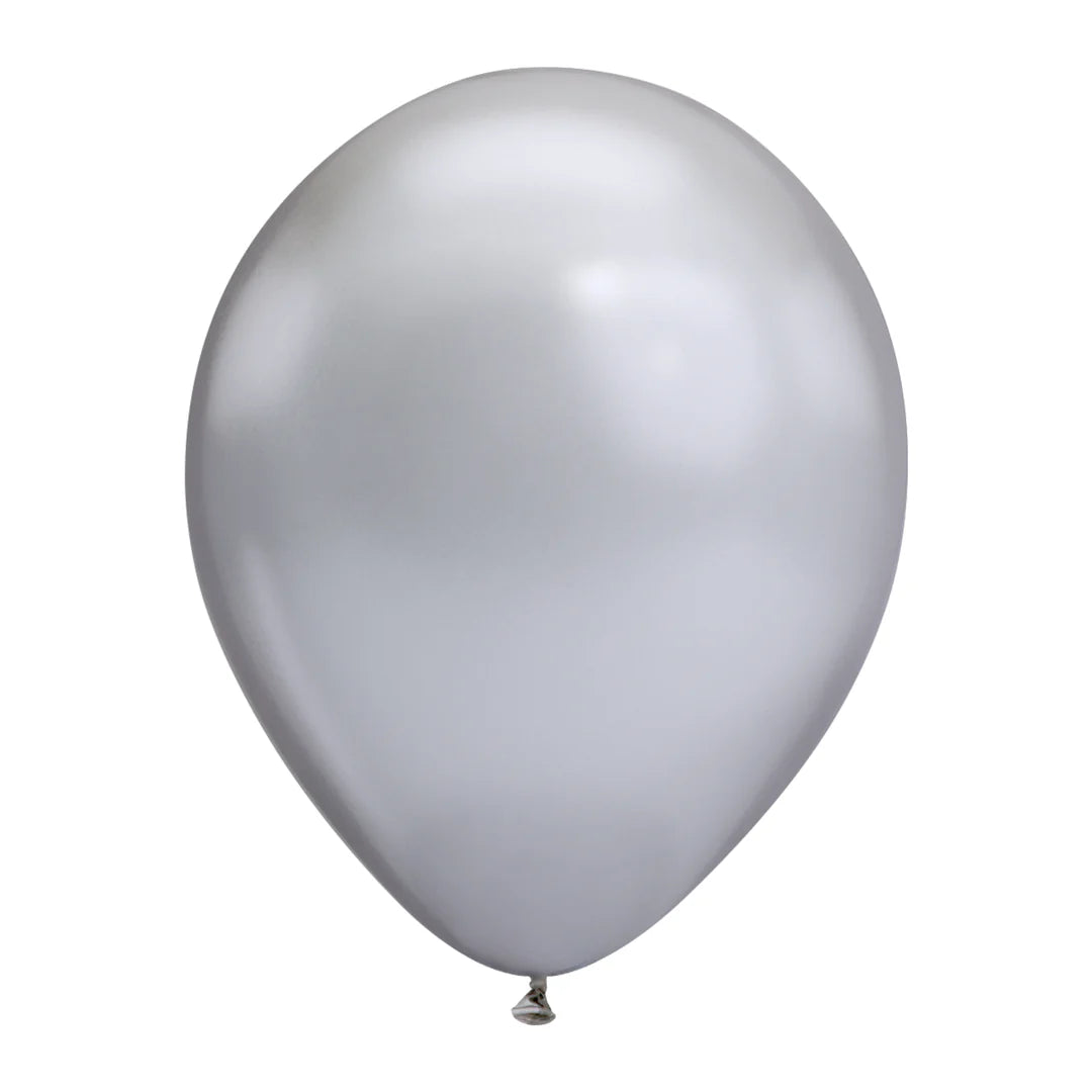 Globo Silver latex 11" con helio